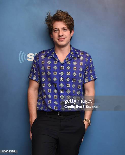 Musician Charlie Puth visits the SiriusXM Studios on May 9, 2018 in New York City.