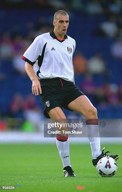 Andy Melville of Fulham controls the ball during the pre-season friendly match against Crystal Palace played at Selhurst Park, in London. Fulham won...