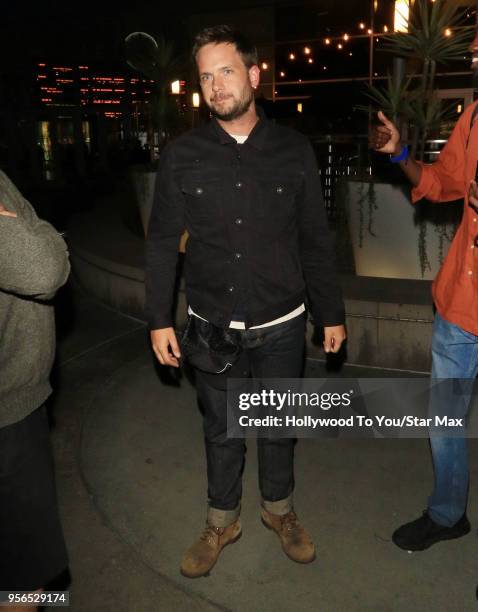 Patrick J. Adams is seen on May 8, 2018 in Los Angeles, California.