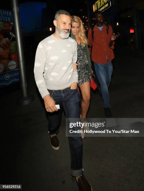 Marc Silverstein and Busy Philipps are seen on May 8, 2018 in Los Angeles, California.