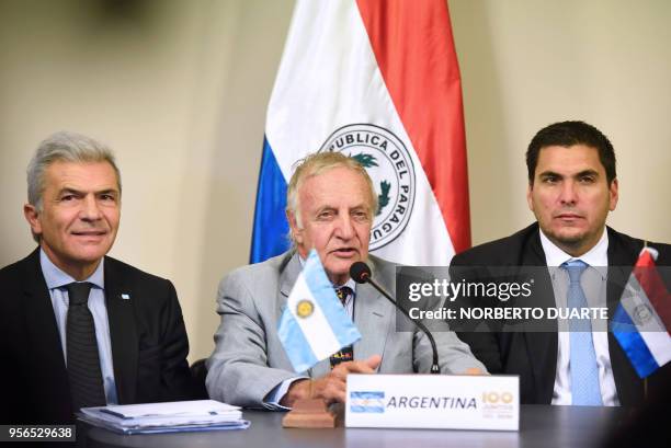 Argentinean Secretary of Coordination and External Planing Ambassador Ernesto Gaspari, 2030 World Cup joint bid coordinator Argentinean Fernando...