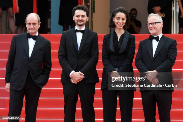 Cannes Film Festival President Pierre Lescure, Director A.B. Shawky , and producer Dina Emam and Cannes Film Festival Director Thierry Fremaux...