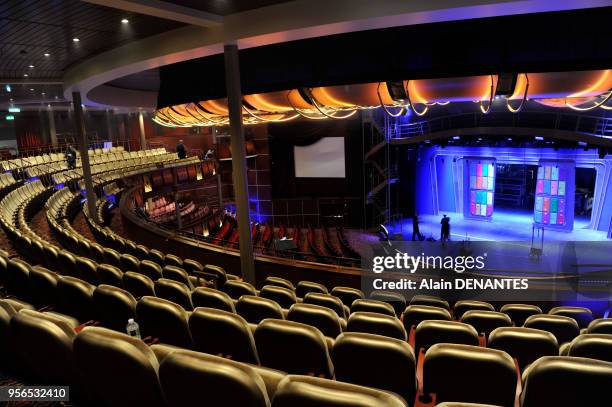 Livraison du paquebot geant "Harmony of the Seas" au chantier naval francais STX Europe de Saint-Nazaire, le 12 Mai 2016 a Saint-Nazaire, Ouest de la...