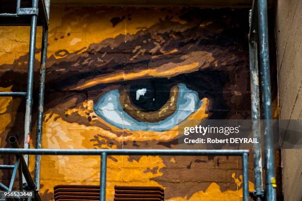 Plus de 3000 personnes se moblisent sur Facebook pour alerter les habitants de Lyon de la disparition probable d'une peinture murale 'Le regard de...