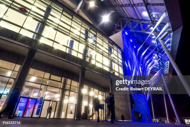 Le Parc OL le 9 janvier 2016, Décines, France. Avec 59 500 places, il répond aux éxigences de l'UEFA et peut postuler à l'organisation d'une finale...