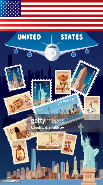 stockillustraties, clipart, cartoons en iconen met usa travel - arkansas postcard