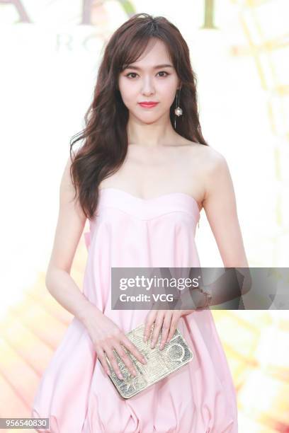 Actress Tang Yan attends Bvlgari's Lvcea Tubogas watch event at Bvlgari Hotel on May 9, 2018 in Beijing, China.