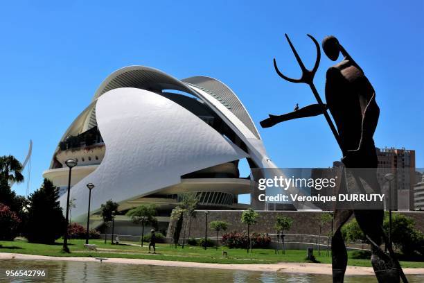 Palais des Arts Reina Sofía , Jardins du Turia, Valence, 15 juillet 2016, Espagne.