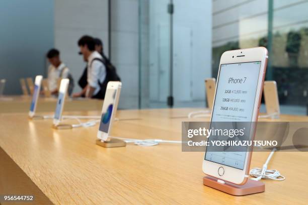 Le nouvel 'Iphone 7 plus' en vente dans un Apple store le 16 septembre 2016 à Tokyo, Japon.