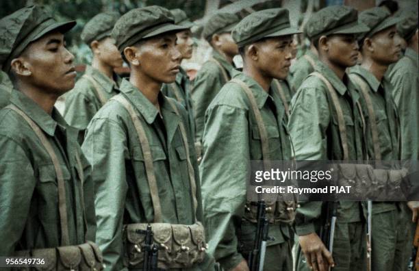 Soldats Khmer Rouge, juillet 1984, province de Pai?lin, Cambodge.