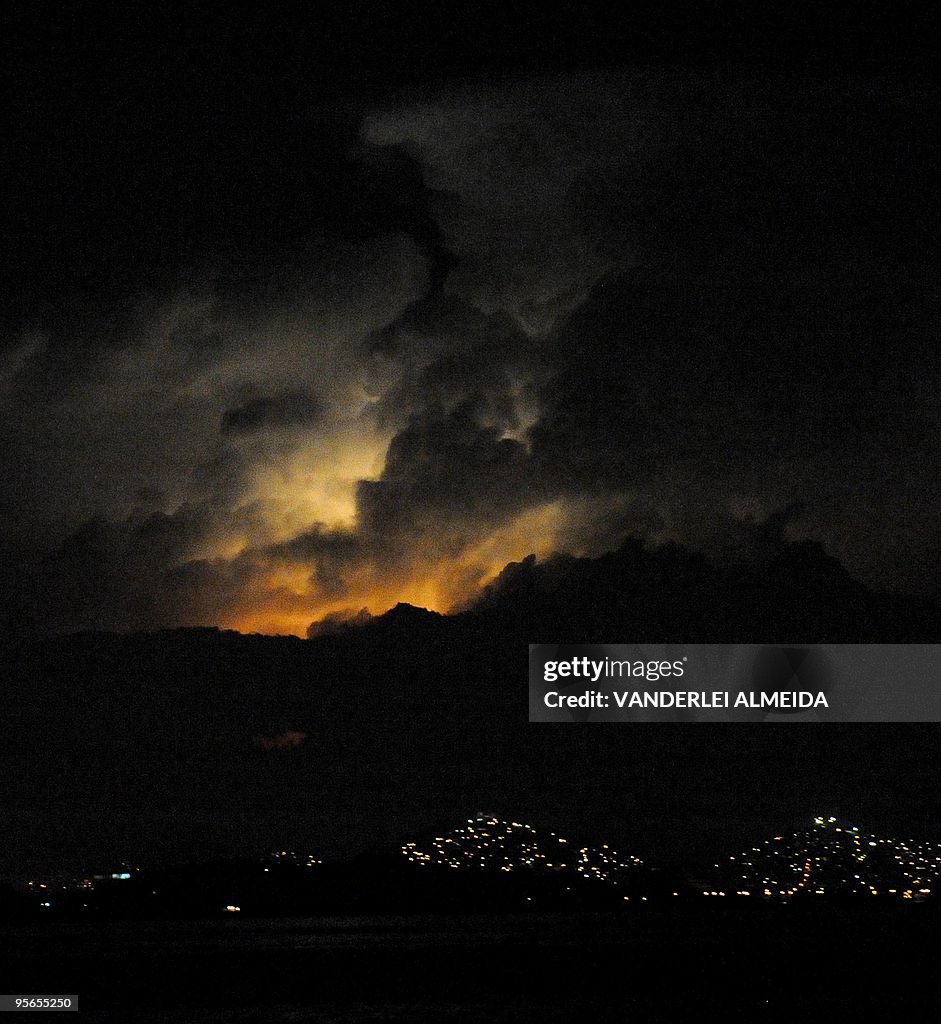Picture taken as a storm forms over Rio