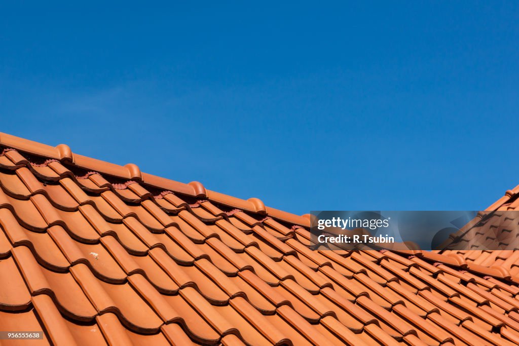 Roof tile pattern, close up