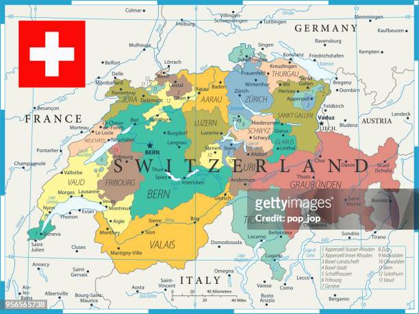 27 - switzerland - color1 10 - zurich map stock illustrations