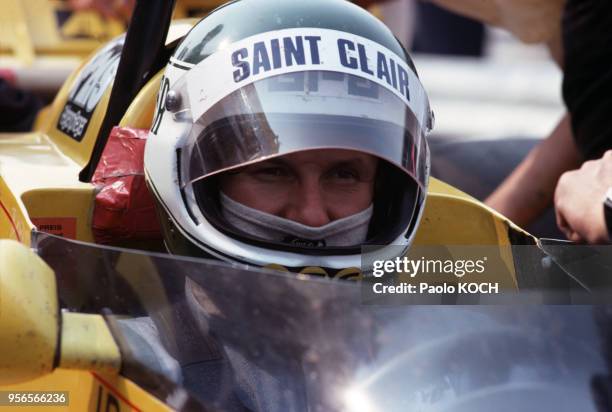 Le pilote français Jean-Pierre Jarier pendant le Grand Prix d'Allemagne de Formule 1 sur le circuit d'Hockenheim, en août 1977, Allemagne.