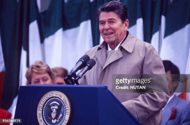 Discours de Ronald Reagan, le président des Etats-Unis, à Ballyporeen, le 3 juin 1984, lors de sa venur en Irlande.