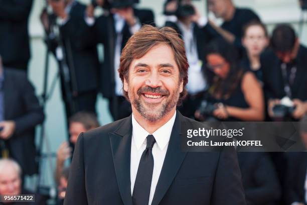 Javier Bardem walks the red carpet ahead of the 'mother!' screening during the 74th Venice Film Festival at Sala Grande on September 5, 2017 in...