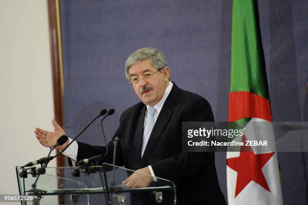 Ahmed Ouyahia le 5 janvier 2016, Alger, Algérie.