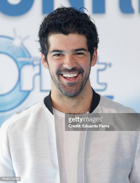 Actor Miguel Angel Munoz attends the 'Buscamos la sonrisa Orbit' event photocall on May 9, 2018 in Madrid, Spain.