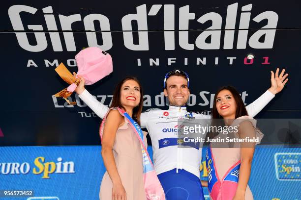 Podium / Maximilian Schachmann of Germany and Team Quick-Step Floors White Best Young Rider Jersey / Celebration / during the 101th Tour of Italy...
