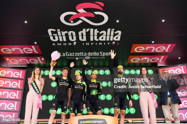 Podium / Jack Haig of Australia / Mikel Nieve Ituralde of Spain / Roman Kreuziger of Czech Republic / Sam Bewley of New Zealand / Team...