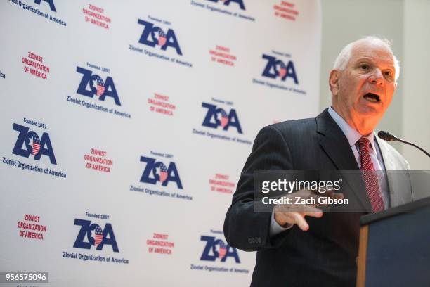Sen. Ben Cardin speaks during an event hosted by the Zionist Organization of America on Capitol Hill on May 9, 2018 in Washington, DC.
