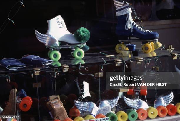 Patins à roulettes en mai 1980 à San Francisco aux États-Unis.