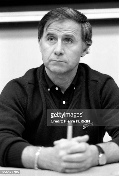 Michel Hidalgo, entraîneur, le 2 décembre 1981 à Paris, France.