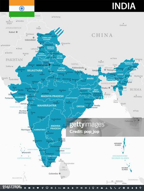 ilustraciones, imágenes clip art, dibujos animados e iconos de stock de 10 - india - murena 10 - bombay map