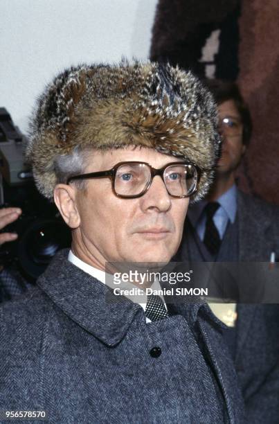 Portrait d'Erich Honecker, 11 décembre 1981, Berlin-Est, RDA.