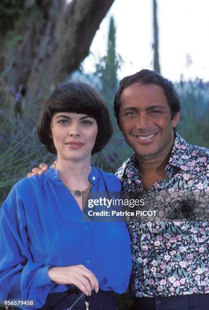 Mireille Mathieu et Paul Anka en juin 1979 à Paris, France.