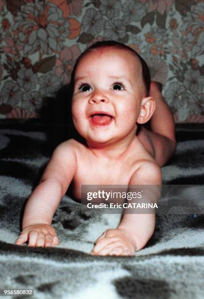 Portrait du torero espagnol El Juli bébé, en 1980 en Espagne.