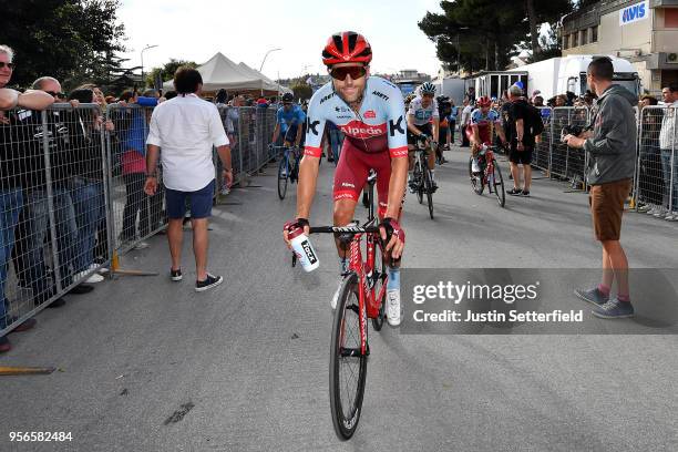 Arrival / Alex Dowsett of Great Britain and Team Katusha-Alpecin / during the 101th Tour of Italy 2018, Stage 5 a 153km stage from Agrigento to Santa...