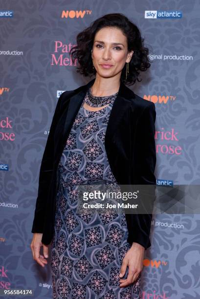 Indira Varma attends the launch of 'Patrick Melrose' at Searcys Knightsbridge on May 9, 2018 in London, England.