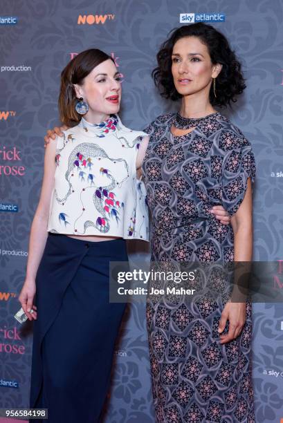 Jessica Rayne and Indira Varma attend the launch of 'Patrick Melrose' at Searcys Knightsbridge on May 9, 2018 in London, England.