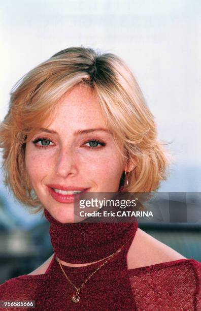 Portrait de l'actrice Tonya Kinzinger au festival de télévision en février 1999 à Monte-Carlo, Monaco.