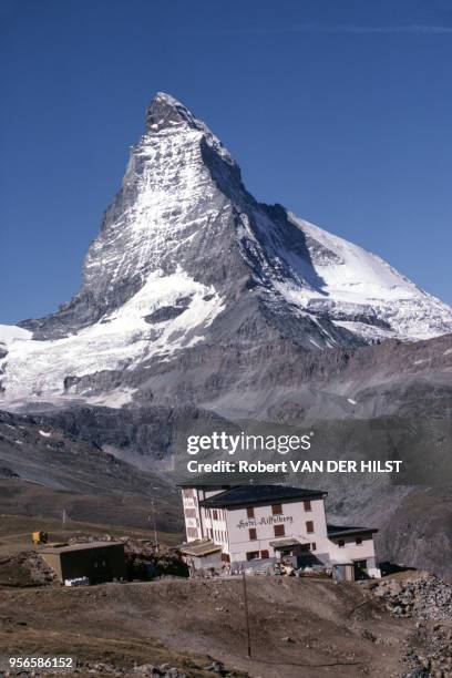 Arète du Cervin en septembre 1986 en Suisse.