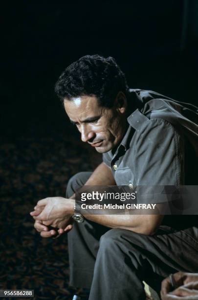Mouammar Kadhafi en mars 1973 à Benghazi en Libye.
