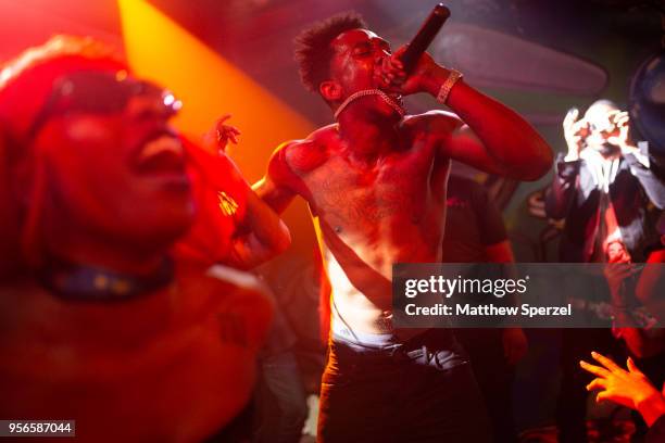 Desiigner is seen performing at Emporium Arcade Bar on May 7, 2018 in Chicago, Illinois.