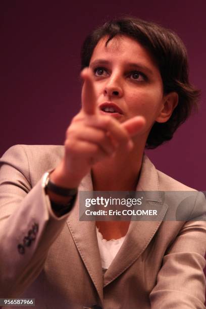 Government Spokesperson and French Minister of Women's Rights Najat Vallaud-BelKacem attends at the 2012 Women's Forum Global Meeting on October 10,...