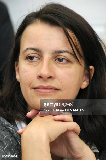 Eva Joly and Nicolas Hulot, the two candidates for the "Europe Ecologie-Les Verts" Green party primary elections before France's 2012 presidential...