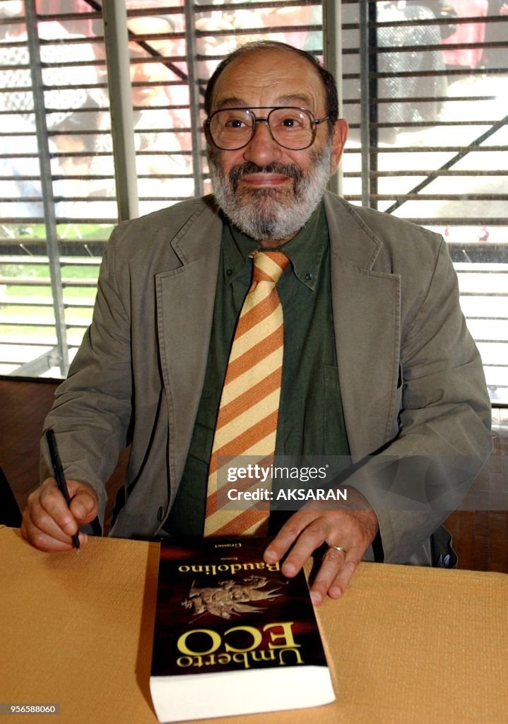 Umberto Eco Receives "Prix Mediterranee Etranger" Award For His Novel "Baudolino"
