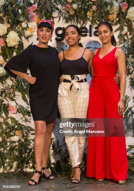 Rosy de Palma, Luna Lionne and Hiba Abouk present the 'Comment Tu T'appelles'' film on May 9, 2018 in Madrid, Spain.