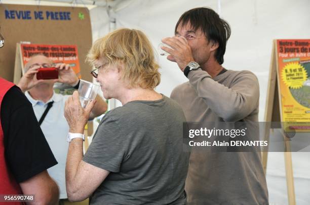 Eva Joly and Nicolas Hulot, the two candidates for the "Europe Ecologie-Les Verts" Green party primary elections before France's 2012 presidential...