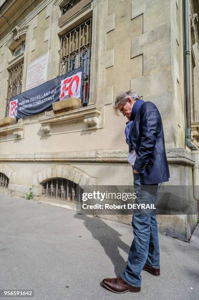 Jean Caude Mailly, secrétaire général de la confédération Force Ouvrière est venu pour la première fois, à l'occasion de la fête du travail,...