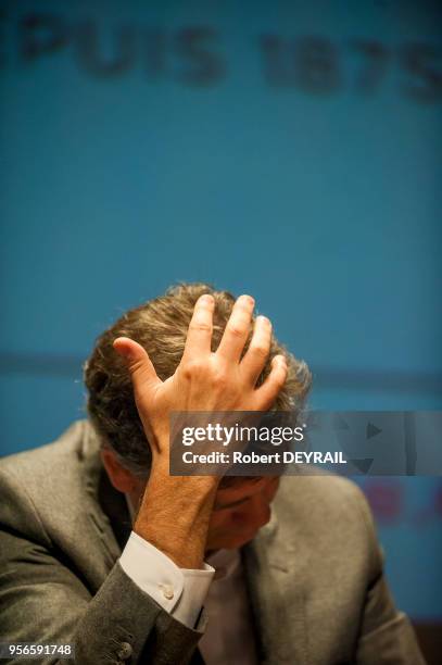 Arnaud Montebourg aux journées de l'Economie le 10 novembre 2016 à Lyon, France.