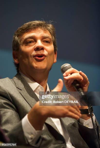 Arnaud Montebourg aux journées de l'Economie le 10 novembre 2016 à Lyon, France.