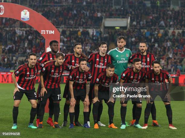 Milan poses during the TIM Cup Final between Juventus and AC Milan at Stadio Olimpico on May 9, 2018 in Rome, Italy.