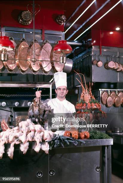 Portrait du chef cuisinier Paul Bocuse à Lyon, France en 1972.