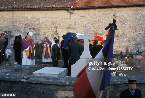 Enterrement de Charles de Gaulle à Colombey-les-Deux-Eglises, le 12 novembre 1970, dans la Haute-Marne, France.