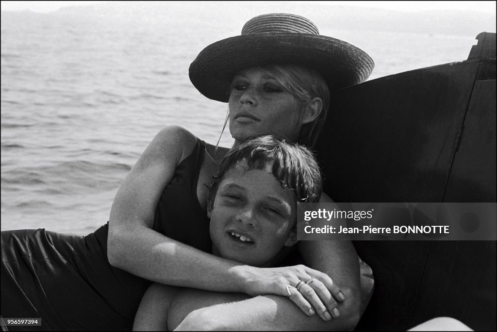 Brigitte Bardot with her son Nicolas Charrier at the Madrague in... News Photo - Getty Images